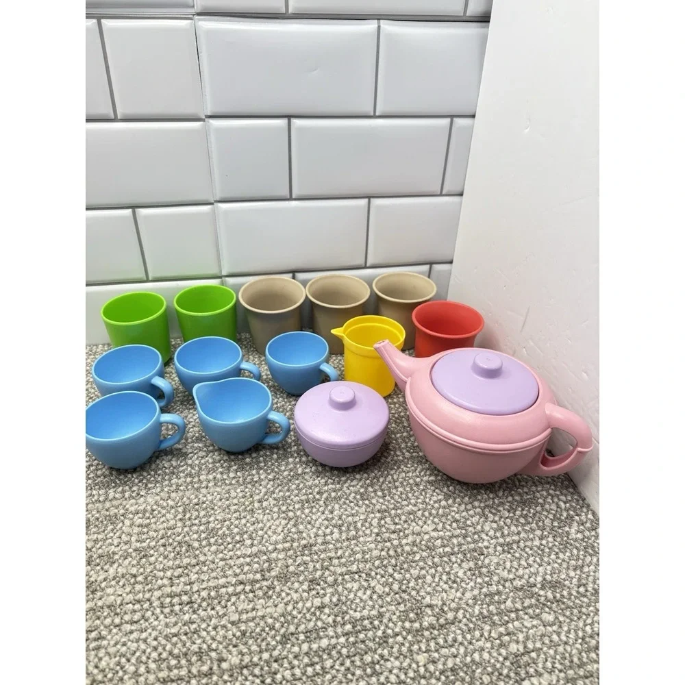 Play Food Dishes Veggies Fruit Pizza Pan Tea‎ Set Utensils Mixed Lot Preschool
